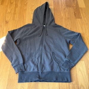 Pact organic full zip hoodie size small gray